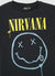T-shirt over con stampa Nirvana