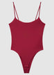 Solid colour bodysuit with thin straps - XL