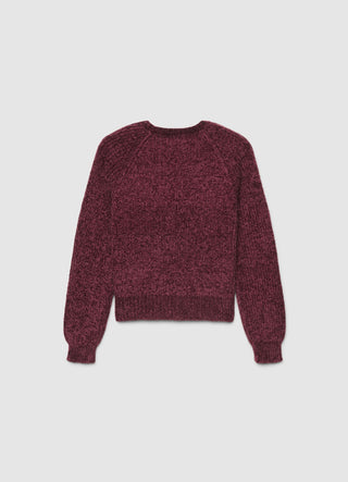 Crew neck jumper with raglan sleeves