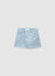 Minigonna in denim con applicazioni di paillettes
