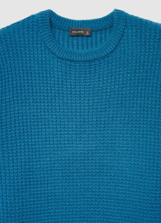 Honeycomb crew neck sweater