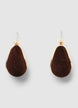 Velvet effect drop earrings - TU