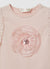 T-shirt à manches volantées avec fleur appliquée