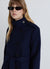 Long coat with high collar and belt