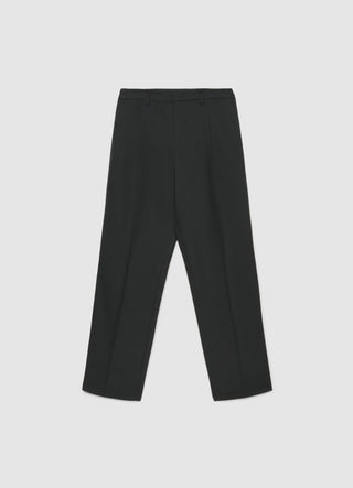 Long trousers with pleats