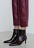 Solid-colour block heel bootie