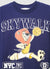 Oversized T-shirt with lion print and lettering