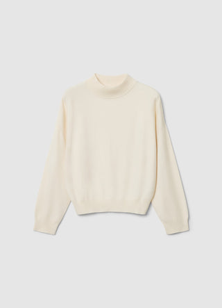 Maglia con collo perkins a tinta unita