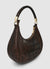 Rigid crescent-shaped bag with shoulder strap