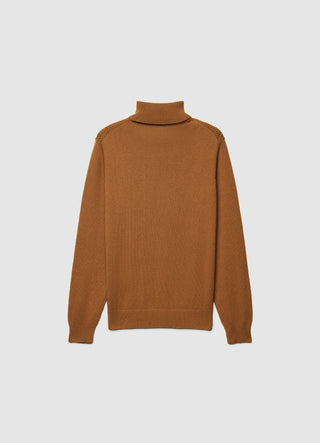 Rollkragenpullover mit geometrischem Strickmuster