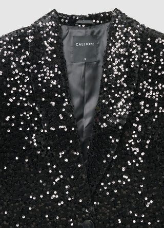Giacca monopetto con paillettes
