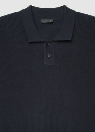 Maglia polo a costine