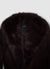 Manteau à col en fourrure synthétique
