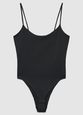 Solid colour bodysuit with thin straps