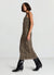 Abito tulle animalier con arriccio