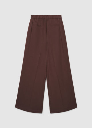 Palazzo trousers with an elasticated waistband