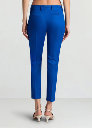 Pantaloni a sigaretta in rasatello di cotone