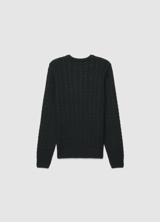 Maglia girocollo a trecce