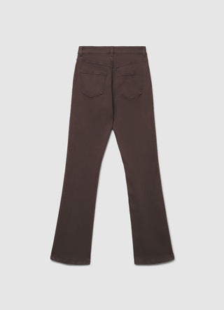 Solid colour five-pocket bootcut jeans