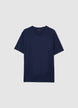 Uni-Farbener Rundhalsausschnitt T-Shirt - S
