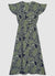 Vestito lungo con stampa foglie
