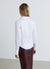 Solid colour faux satin crop shirt