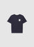T-shirt with patch and lettering