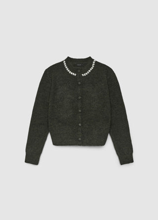 Cardigan avec col bijou et boutons