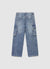 Jeans cargo lunghi in denim