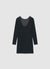 Vestito corto con strass e scollo a V sul retro