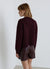 Cardigan with scarf collar and buttons