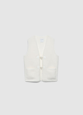 Fleece-effect gilet with toggles
