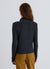 Cardigan a costine con zip e colletto
