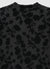 Long-sleeve mesh T-shirt with floral flocking