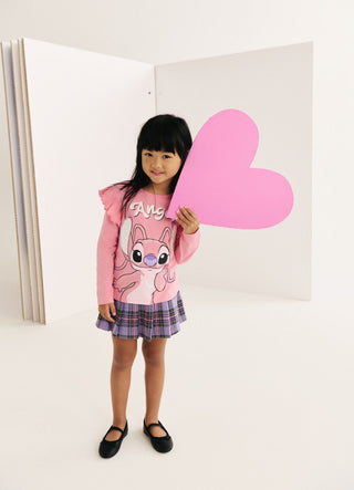 T-shirt con stampa Angel e paillettes