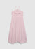 Long dress with ruffles and crossed straps