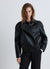 Biker jacket with asymmetrical zip