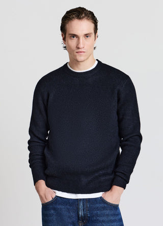 Maglia girocollo in maglia pelosa