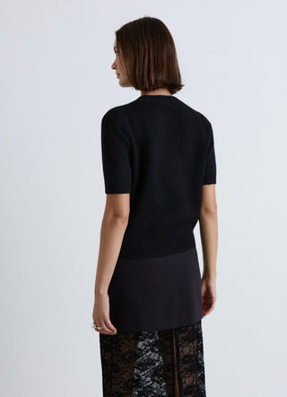 Maglia a maniche corte con strass