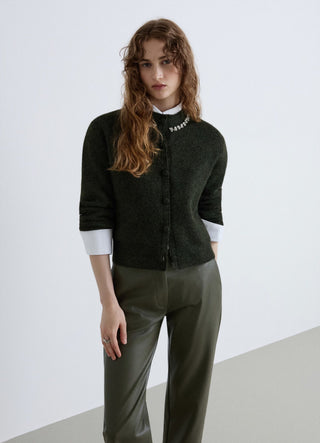 Cardigan avec col bijou et boutons