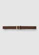 Solid colour mid-rise belt with buckle - XS/S