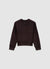 Solid colour crew neck jumper with raw edge finish