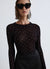 T-shirt a coste con strass