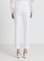 Plain dyed sateen cotton trousers