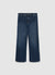 Jeans wide leg a tinta unita