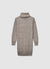 Knitted turtleneck dress with cable knit pattern