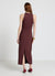 Robe longue fourreau en mélange de lin