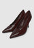 Pointed high-heeled court shoes