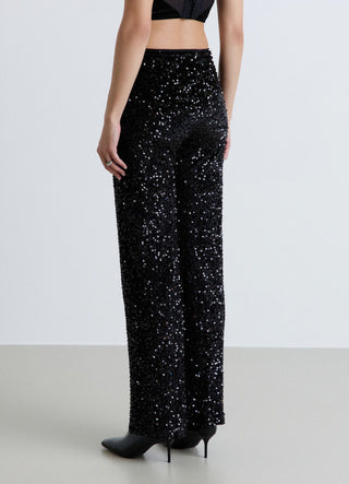Palazzo trousers with sequins