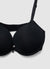 Padded push-up bra in a solid colour